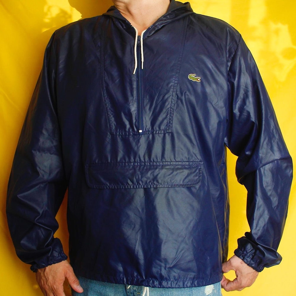 VTG LACOSTE X IZOD Anorak Windbreaker Navy Vintage